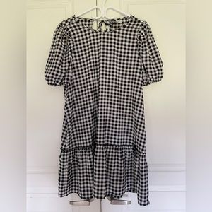 Black and white gingham dress HM, like new